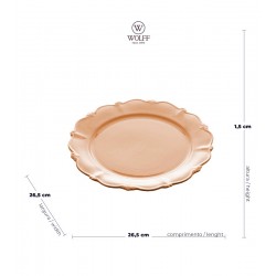 Prato 27cm Avulso Raso de Porcelana Fancy Rose